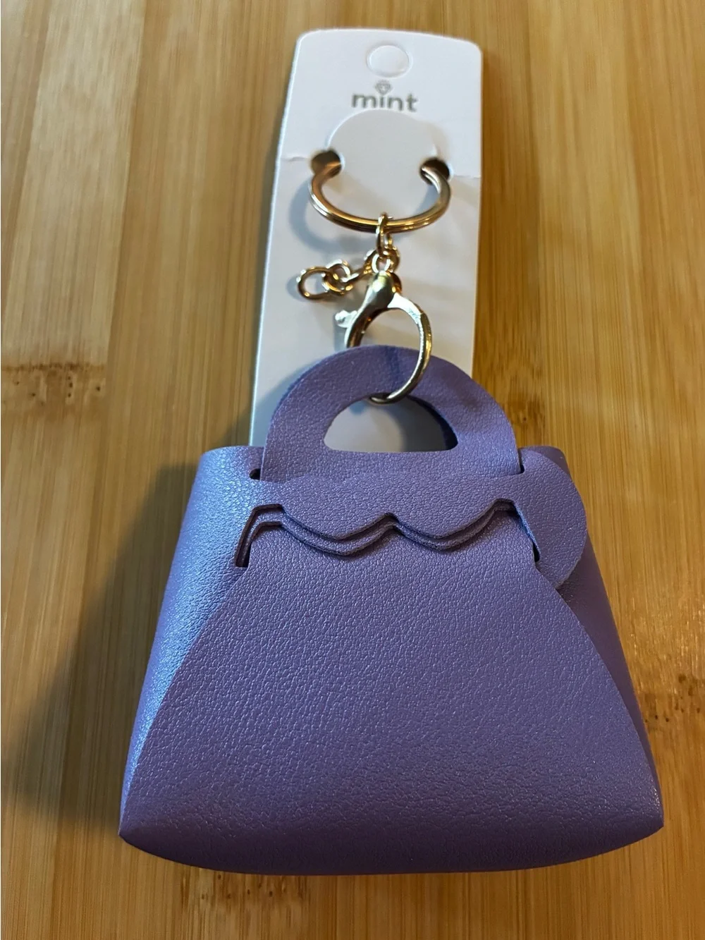 Purple Mini Handbag Keychain
